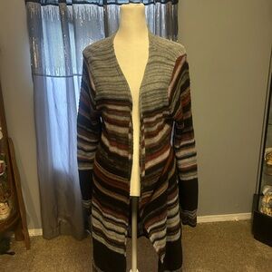 Elegant Striped Cardigan Sweater